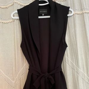Sleeveless black blazer